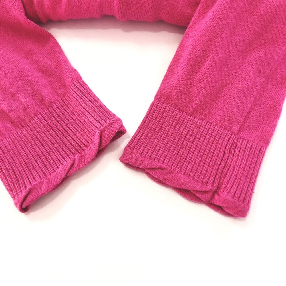 Lacoste Cardigan Sweater Croc Logo Cashmere Cotton Blend Pink Size S EU 36 - Picture 4 of 11